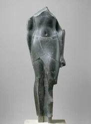 Torso van een Ptolemaeïsche koning, gegraveerd met cartouches van een late Ptolemaeus
