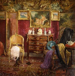 Een Interieur van een Boudoir