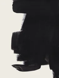Abstracte zwarte penseelstreek