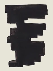 Abstracte zwarte penseelstreken