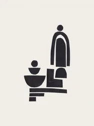 Gestapelde abstracte figuren