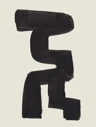 Vetgedrukte abstracte penseelstreek