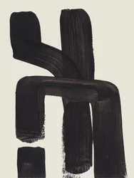 Gedurfde abstracte penseelstreken