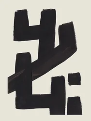 Gedurfde abstracte penseelstreken