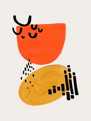 Opvallende, moderne, abstracte vormen