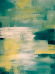 Rustgevend abstracte afbeelding in blauwgroen en geel