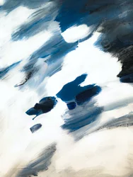 Koele blauwe abstractie