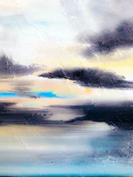 Dramatisch abstract zeegezicht