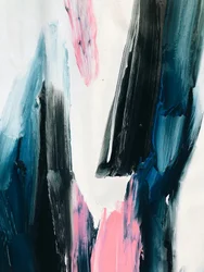 Dynamische abstracte penseelstreken