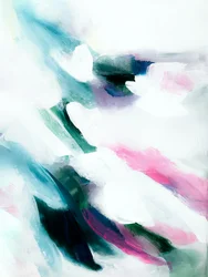Stromend blauwgroen-roze abstract