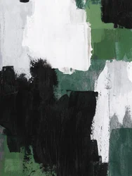 Groen-zwarte abstracte blokken