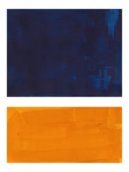 Indigo-oranje abstracte blokken