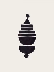Minimalistische geometrische stapel
