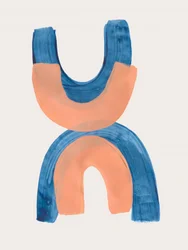 Moderne blauwe bogen