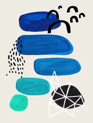 Moderne blauwe vormen