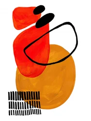 Modern rood-oranje abstract