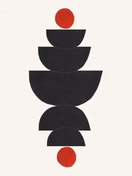 Rood-zwarte geometrische balans
