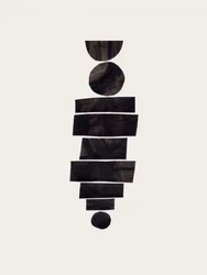 Gestapelde abstracte vormen