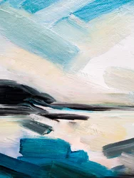 Rustig abstracte kustscène