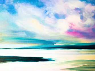 Levendig abstract zeegezicht