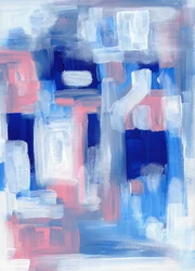 Levendig blauw-roze abstract