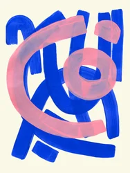 Levendig blauw-roze abstract