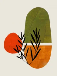 Levendig botanisch abstract