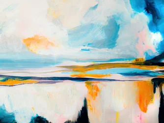 Levendige abstracte voorstelling van de oceaan