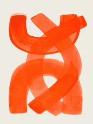 Levendige oranje abstractie