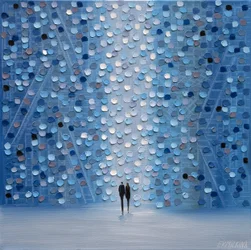 Stel onder blauwe zwaailichten