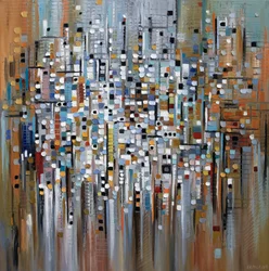 Levendige abstracte stad