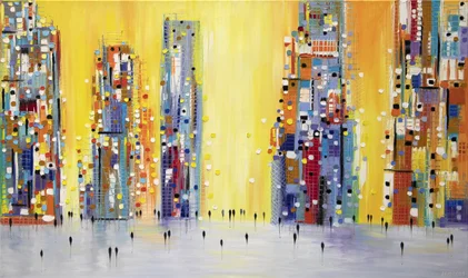 Levendige abstracte stad