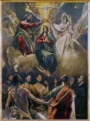 Kroning van de heilige Maria (schilderij op doek)