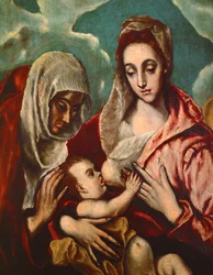 De Maagd en het Kind, Sint Anna (schilderij op doek)