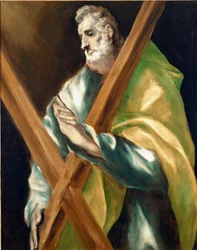 Apostel Sint Andreas. Schilderij door Domenikos Theotokopoulos, bekend als El Greco
