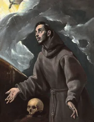 Sint Franciscus ontvangt de stigmata, door El Greco, Dominico (1541-1614). Olieverf op doek