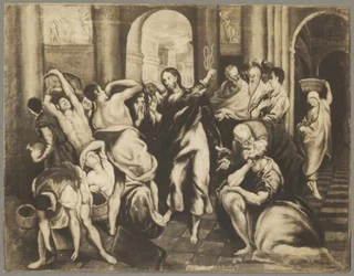 Christus verdrijft de geldwisselaars uit de tempel