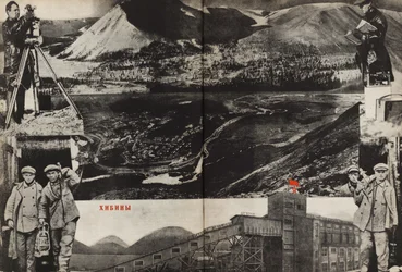 Khibiny. Illustratie uit USSR bouwt socialisme
