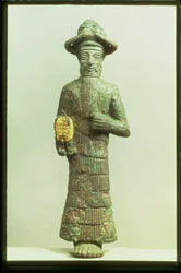 Elamitische God met Gouden Hand uit Susa, Zuidwest-Iran, ca. 1800-1700 v.Chr. (brons en goud)