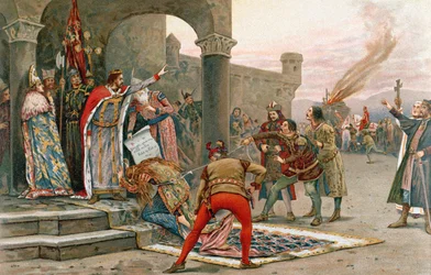 Kalman I (1068-1116), Koning van Hongarije, verbiedt het verbranden van heksen