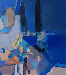 Rustige blauwe abstractie