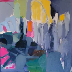 Levendig abstract stadsgezicht