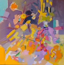 Levendige abstracte bloemen