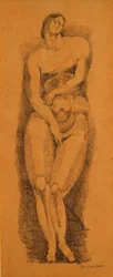 Staande vrouwelijke naakt, ca. 1909