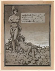 (Illustratie voor Rubáiyát van Omar Khayyám) De laatste man