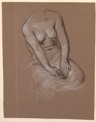 Tekening, Studie vrouwelijke torso, ca. 1885