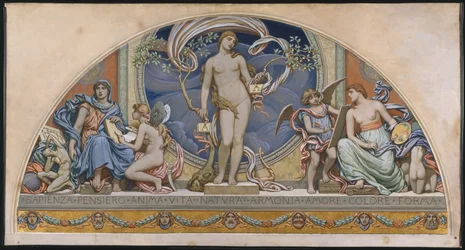 Rome, vertegenwoordigster van de kunsten