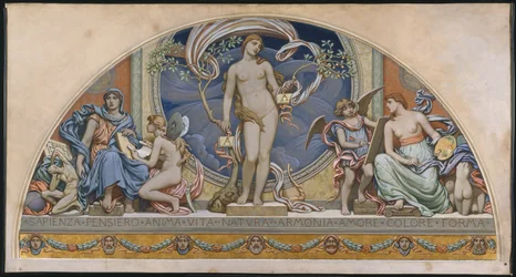 Rome, Vertegenwoordiger van de Kunsten: ontwerp voor decoratie in Bowdoin College