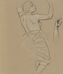 Studie voor figuur van de herfst