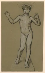 Figuurstudie voor een fonteinontwerp
